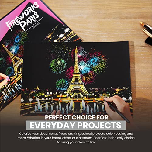 Black Colored Cardstock Thick Paper 50 Sheets