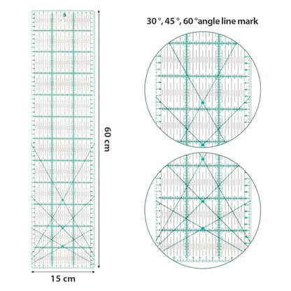Quilting Ruler 15 x 60cm Sewing Acrylic Ruler Anti