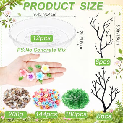 12 Kit DIY Stepping Stone Mold 10 Inch for Garden (12 Count)