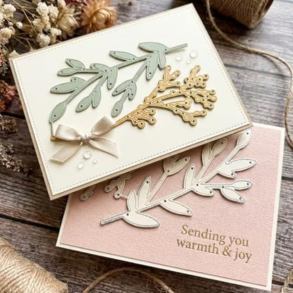 Cutting Dies Metal Stencils Scrapbooking Tools DIY Embossing Template for Paper Card Making Album Arts Crafts Supplies (2 Count)