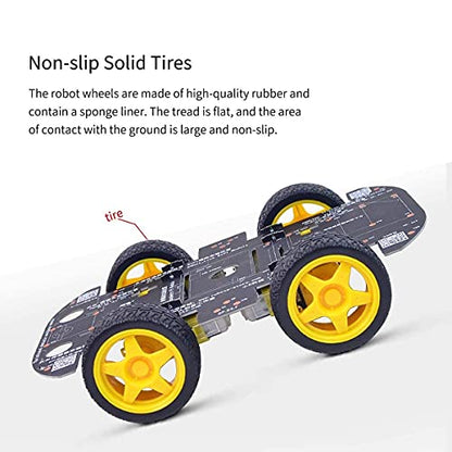Robot Chassis 4WD Robot Car Smart Chassis Kit with 4 TT Motor for Arduino
