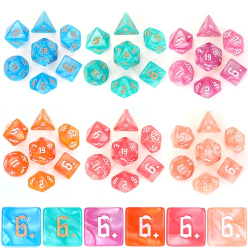 210 Pcs Dice Sets Bulk with Drawstring Bag Polyhedral Dice Sets Multi Role Playing Table Game D4 D6 D8 D10 D% D12 D20