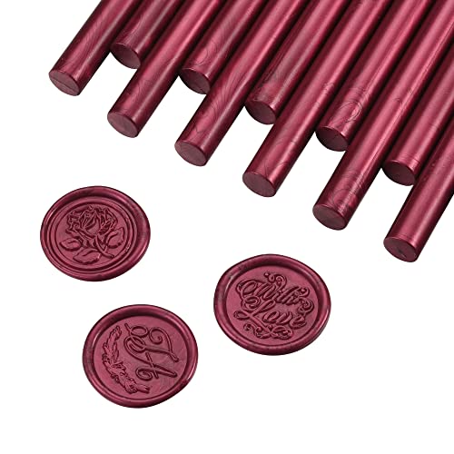 15Pcs Fuchsia Glue Gun Sealing Wax Sticks for Wax Seal Stamp (15 Count)