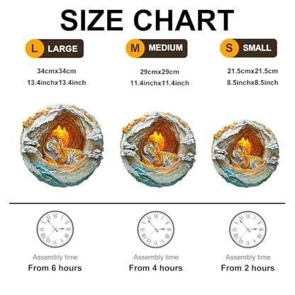 3D Cute Tiger Puzzles Adults Gifts for Women Men Wooden 100 Pieces 8.5 * 8.5in