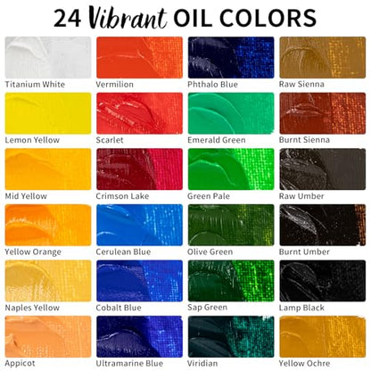 82Pcs Professional Oil Painting Set with Easel Box