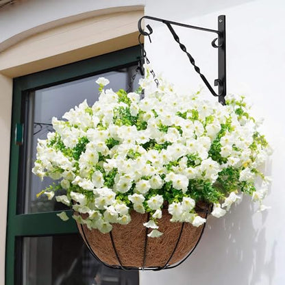 Artificial Fake Flowers For Outdoor Outside Decoration (16 Count)
