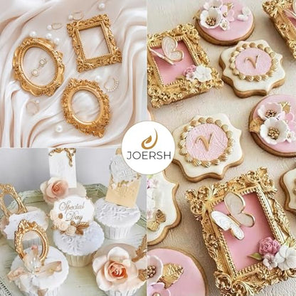 Baroque Frame Silicone Fondant Mold (4 Count)