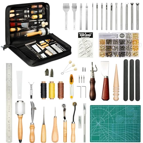 458 Pcs Leather Tooling Kit (58 Count)