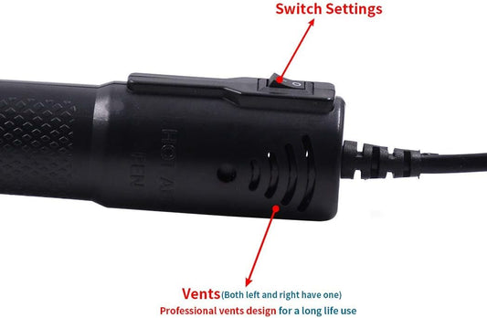 mofa Embossing Heat Pen,Mini Heat Gun,Hot Air Pen Tools Shrink Pen with Stand For DIY Embossing And Drying Paint Multi-Purpose Electric Heating Nozzle 150W 110V (Black,Black) - Crafty Corner