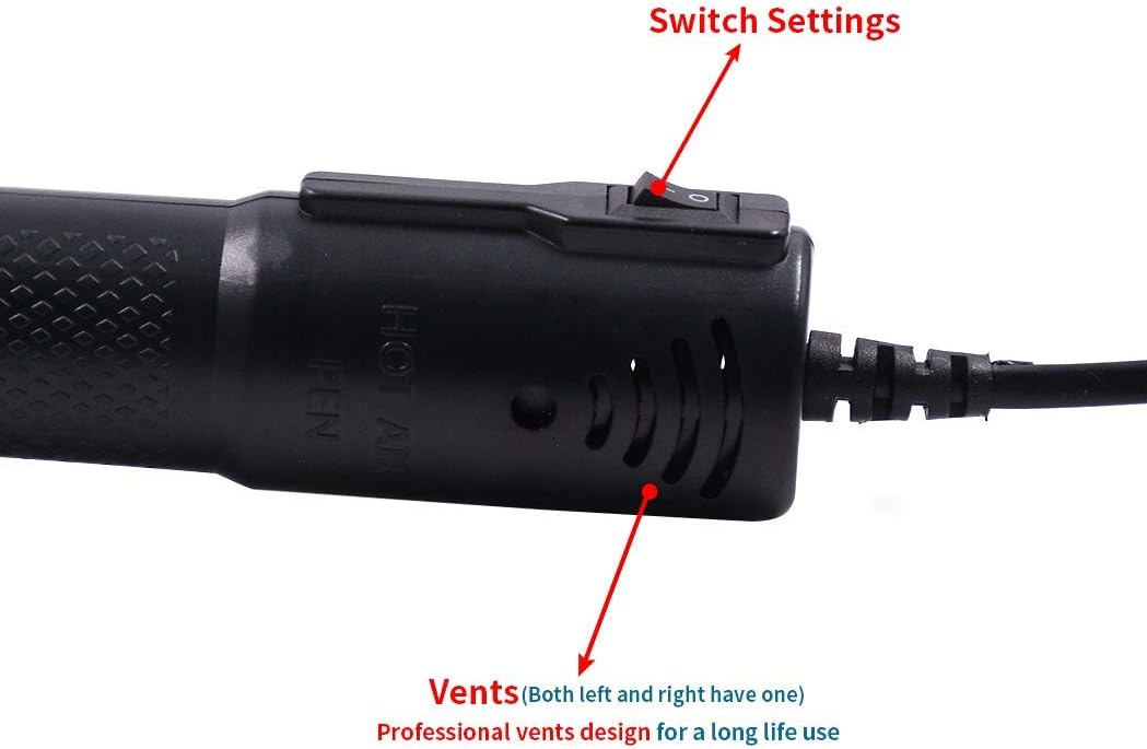 mofa Embossing Heat Pen,Mini Heat Gun,Hot Air Pen Tools Shrink Pen with Stand For DIY Embossing And Drying Paint Multi-Purpose Electric Heating Nozzle 150W 110V (Black,Black) - Crafty Corner