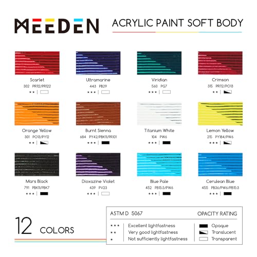Soft Body Acrylic Paints Set (24 Fl Oz)