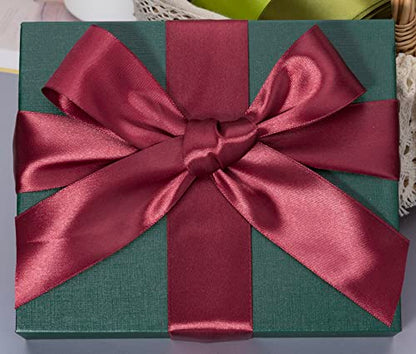 1 1 2 Inch Wine Red Solid Satin Ribbon for Gift Wrapping (150 Foot)