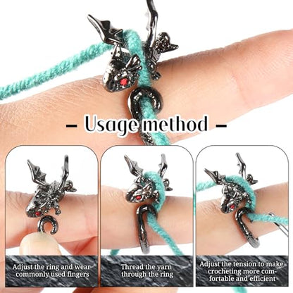 4PCS Crochet Rings