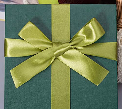 1 Inch Moss Green Solid Satin Ribbon for Gift Wrapping