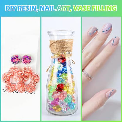 12 Colors Crushed Glass Irregular Glitter (4.23 Ounce)