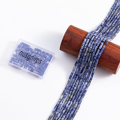 Natural Blue Sodalite Cylinder Tube Beads 4x13mm 38cm (28 Count)