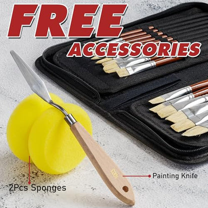 Paint Brush Set 15 pc with Pop (15 Count)