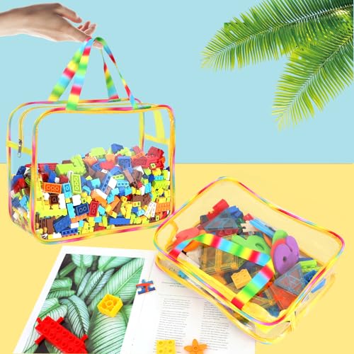 6 Packs Large Toy Storage Bags with Labels (6 Count)