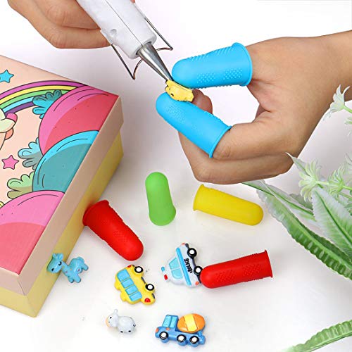 12 Pieces Silicone Hot Glue Gun Finger Caps