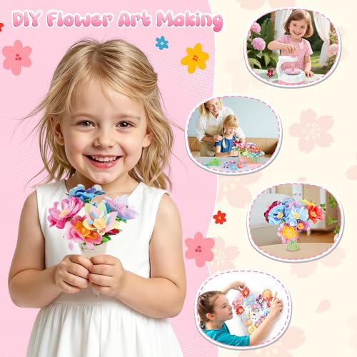 300+PCS Fabric Flower Bouquets Toys (352 Count)