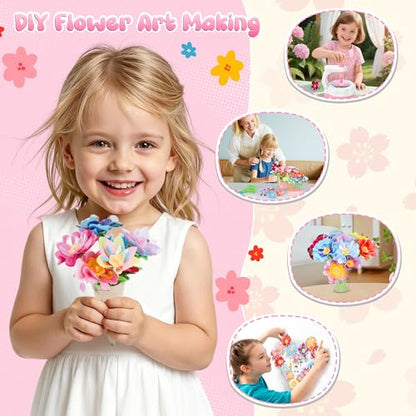 300+PCS Fabric Flower Bouquets Toys (352 Count)