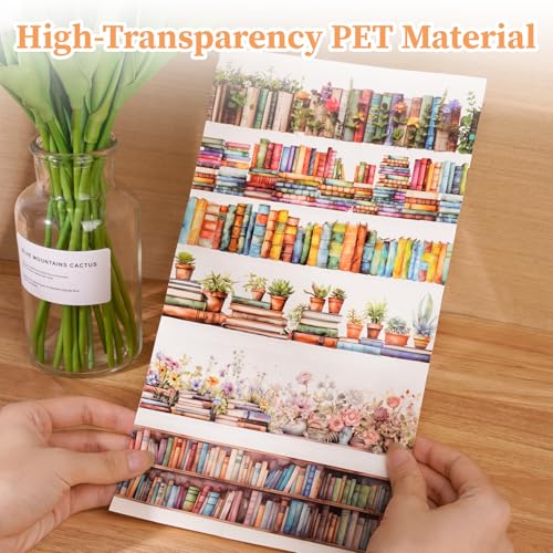 6 Rolls PET Tape Stickers for Journaling (6 Count)