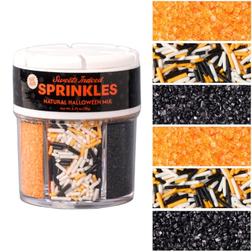 Sprinkles 6 Cell Edible Sprinkle Mix Jimmies Perfect for Cake Decorations Baking Ice Cream Cookies Cupcake Topper (2.75 Ounce)