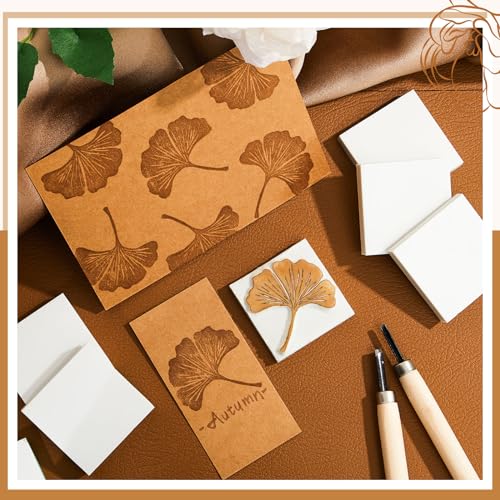 24 Pcs 2" x 2" Rubber Carving Block Printmaking Stamp (24 Count)