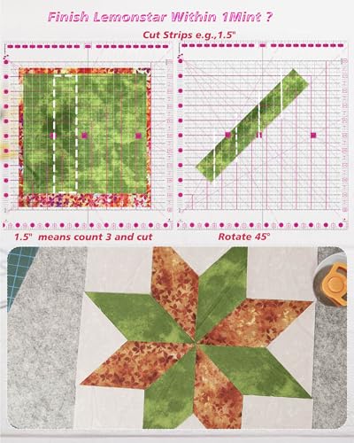 Quilting Rulers for Quilter Precise Fabric Cutting