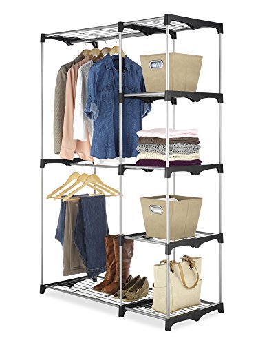 Double Rod Freestanding Closet Organizer