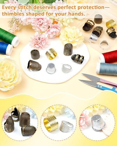 Thimble Kit 7 PCS Sewing Thimbles for Hand Sewing (7 Count)