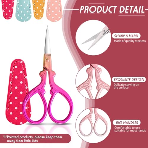 4 Pcs Small Embroidery Scissors (4 Count)