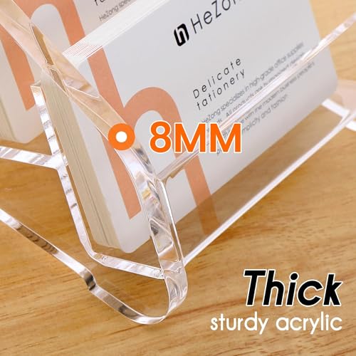 Business Card Holder for Desk Clear Acrylic Cards Stand Rack Multiple 8 slots 4 Tier