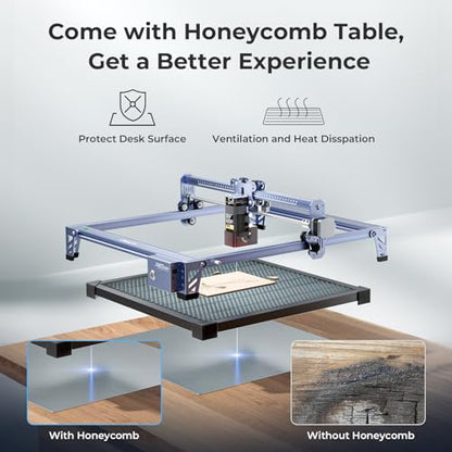 10W Laser Engraver Machine with Honeycomb Laser Bed 500x500