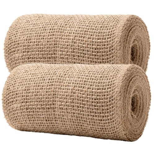 Natural Burlap Fabric Roll 10 Yards (2 Count)