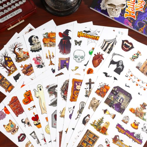 400+ Pcs Vintage Gothic Halloween Sticker Book