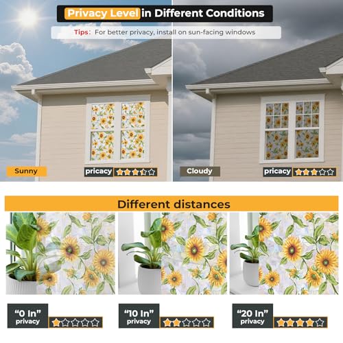 Rainbow 3D Window Stained Glass Privacy Film Decorative