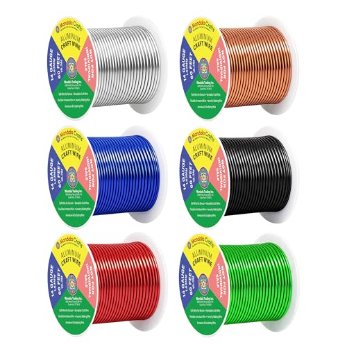 14 GA Black Red Green Assorted Anodized Aluminum Craft Wire (333 Foot)