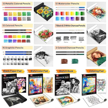 133 PCS Art Supplies Sketching Kit (133 Count)
