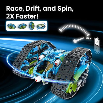 Robot Car Building Kit with Remote Control STEM Gift for Boys 8 (662 Count)
