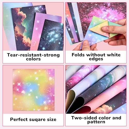 Dreamy Fantasy Patterned Origami Paper (50 Count)