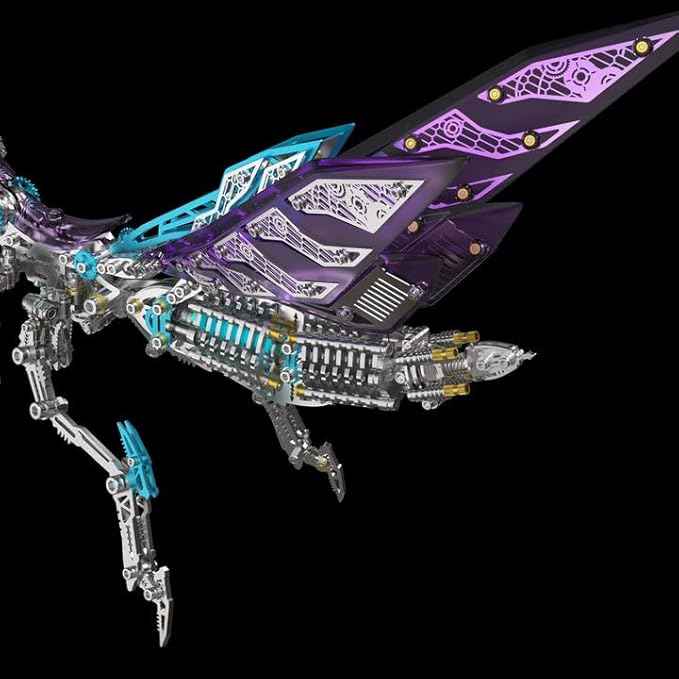 Metalkitor 3D Metal Puzzles for Adults, Giant Mantis Model Kit with Magic Wand - Steampunk DIY Ornament - Assembly Jigsaw Craft Brain Teaser - Perfect Room Decor and Gift Choice(1200+PCS, Purple)