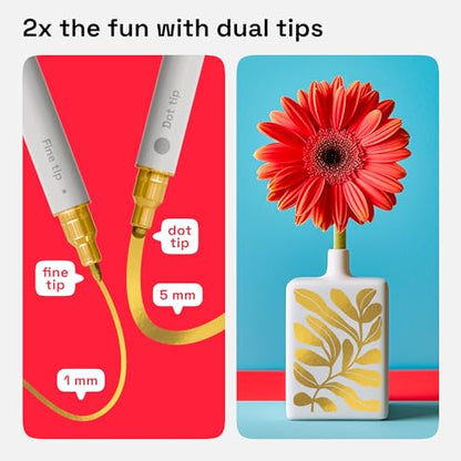 Gold Dual Tip Acrylic Paint Pens (2 Count)