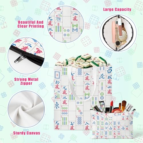 Aesthetic Mahjong Canvas Bag Set