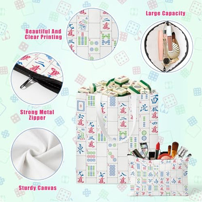 Aesthetic Mahjong Canvas Bag Set