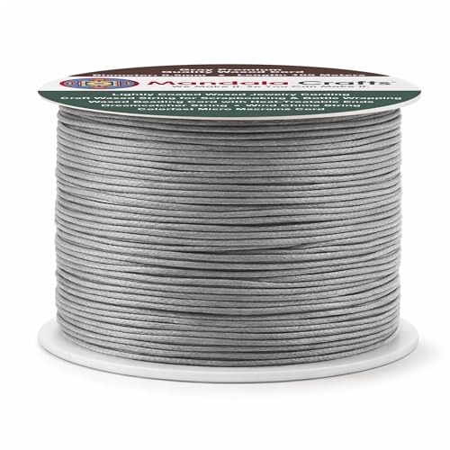 0.5mm Gray Waxed Cord