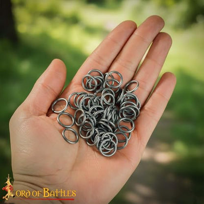 200G 1Kg Chainmail Loose Rings for Armor Crafting Perfect for DIY Projects & Armour Repairs
