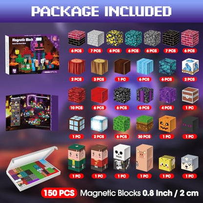 150Pcs 0.8in Magnetic Building Blocks (150 Count)