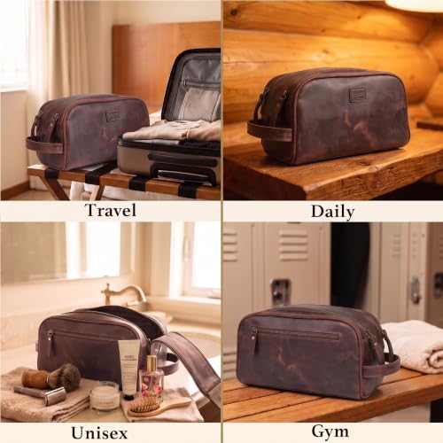 Leather Toiletry Bag for Men