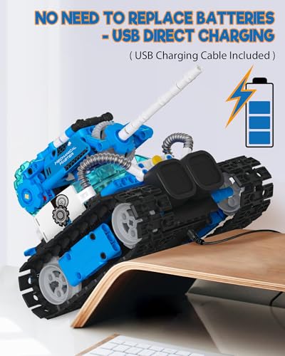 5-in-1 STEM RC Robot Building kit, 494Pcs App Coding, Boys Age 8-13 (5 Count)